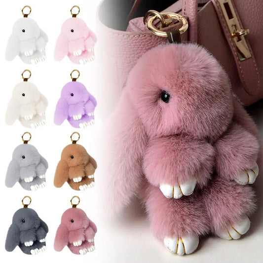 Crystal Eye Mink Bunny Keychain